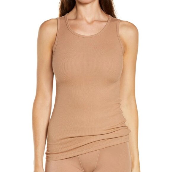 SKIMS Boyfriend Rib Tank Sienna Womens XXS - Picture 1 of 12